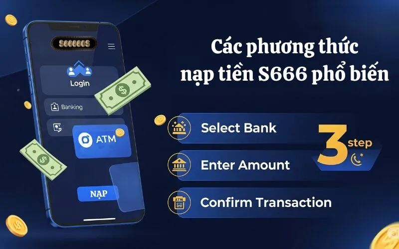 Các phương thức nạp tiền S666 phổ biến 